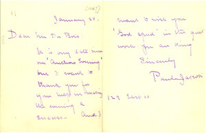 Letter from Paula Jakob to W. E. B. Du bois