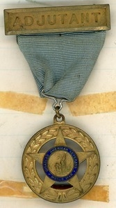 Ribbon and medal: Disabled American Veterans of the World War, Adjutant of the Rhode Island State Department