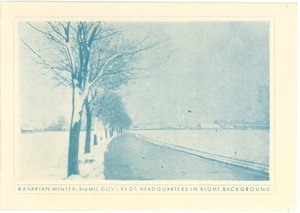 Bavarian Winter: 3rd Mil. Gov't Regt. Headquarters in right background