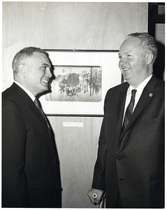 Unidentified man and Mayor John F. Collins