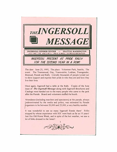 The Ingersoll Message, Vol. 1 No.5 (July, 1995)