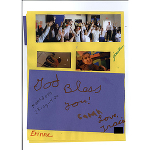 Message from members of the Cobblestone Arts Center (Farmington, New York)