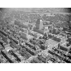 Copley Square and the area from over Dartmouth Street to John Hancock, Boston, MA