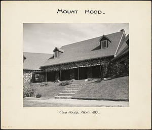 Clubhouse Front, Mount Hood: Melrose, Mass.