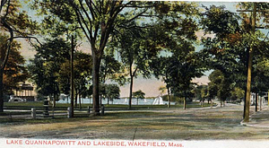 Lake Quannapowitt and lakeside, Wakefield, Mass.