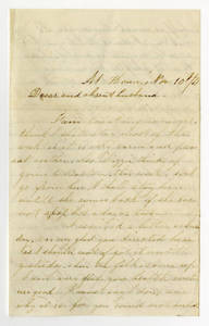 Correspondence by Sarah F. King, Groton, Massachusetts, to Capt. Leander G. King