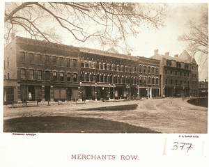 Merchants' Row and Amherst House after 1880