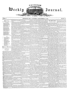 Chicopee Weekly Journal, December 31, 1853