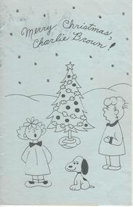 Program for Wood School's Third grade production of A Charlie Brown Christmas.