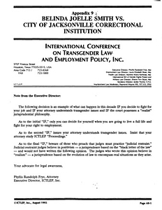 Appendix 9: Belinda Joelle Smith v. City of Jacksonville Correctional Institution