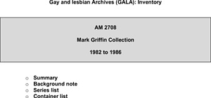 Mark Griffin Collection, 1982 to 1986