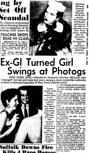 Ex-GI Turned Girl Swings at Photogs