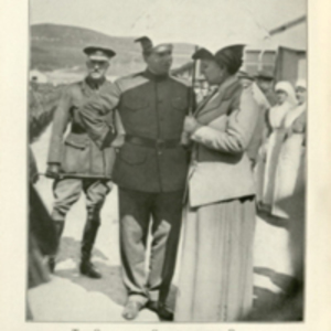 "The Commanding Officer and the Queen, Camiers, July 6, 1917"
