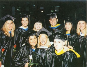 Suffolk University Commencement 2000, group of students