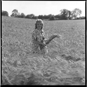 Philomena Begley, country singer "Queen of Irish Country Music". Taken in a barley field