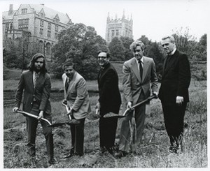 Hillside Dormitories exterior: groundbreaking