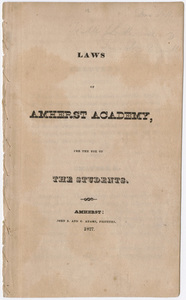 Laws of Amherst Academy, for the use of the students