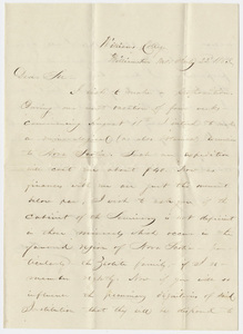 James Orton letter to Edward Hitchcock, 1853 July 22