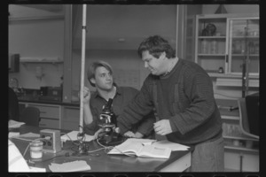Photographs of a geology lab in session, 1990 December