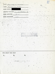 Citywide Coordinating Council daily monitoring report for South Boston High School by Marilee Wheeler, 1976 March 22