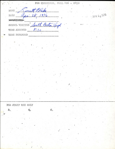 Citywide Coordinating Council daily monitoring report for South Boston High School by Everett Blake, 1976 April 28