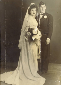 Ellie and Fred on their wedding day--March 17, 1946