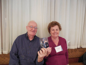 Veronica Moore and Rory Moore at the Irish Immigrant Experience Mass. Memories Road Show