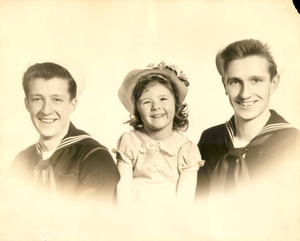Two brothers in the Navy at the same time with sister Patty, age 3