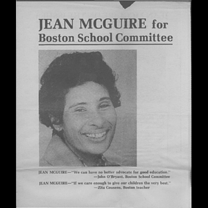 Jean McGuire for Boston School Committee.