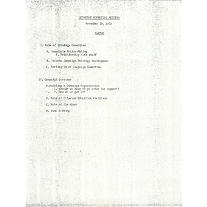 Strategy committee meeting, November 29, 1973.