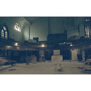 Former church sanctuary under renovation that will create a new cultural center.