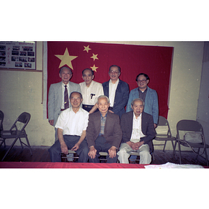 Henry Wong, You King Yee, and guests at a Chinese Progressive Association anniversary event