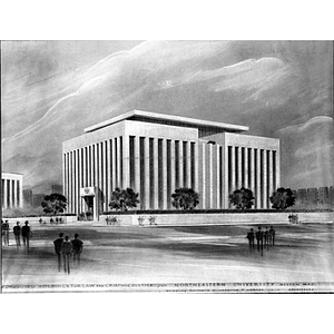 Architectural rendering of proposed Law and Criminal Justice building