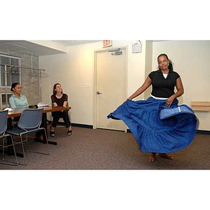 Ana Hidalgo dances for the Torch Scholars talent show