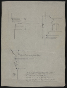 F.S.D. of Mouldings in Rear Drawing Room, House of J.S. Ames, Esq., undated