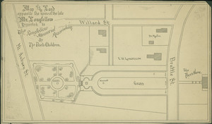 Map of the land opposite the house of the late Mr. Longfellow, presented to the Longfellow Memorial Association by the poet's children