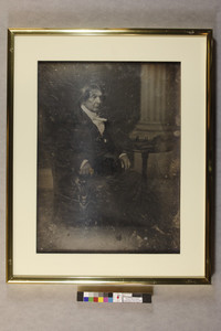 Portrait of Lemuel Shaw, seated on a chair, facing right, location unknown, ca. 1866