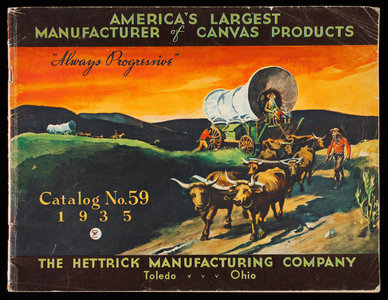 Catalog no. 59, spring and summer season 1935, canvas products, The Hettrick Manufacturing Co., Summit at Magnolia Street, Toledo, Ohio