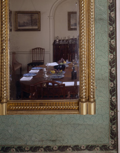 Dining room reflected in mirror, Rundlet-May House, Portsmouth, N.H.