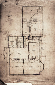 Ground floor plan of the Arthur T. Lyman House, Waltham, Mass.