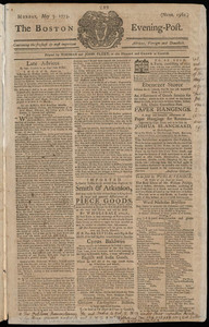 The Boston Evening-Post, 3 May 1773