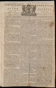 The New-England Chronicle: or, the Essex Gazette, 21 September 1775