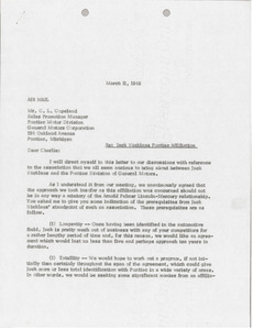 Letter from Mark H. McCormack to C. L. Copeland