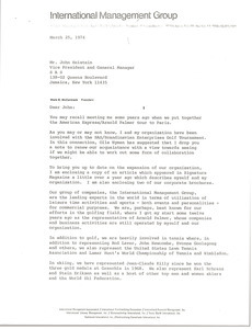 Letter from Mark H. McCormack to John Heistein