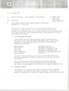 Memorandum from Judy Stott to Mark H. McCormack, Betsy Nagelsen and Mark Rolfing