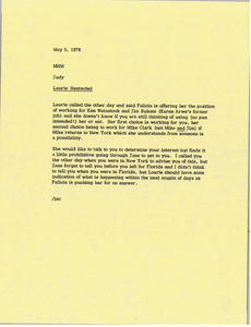 Memorandum from Judy A. Chilcote to Mark H. McCormack