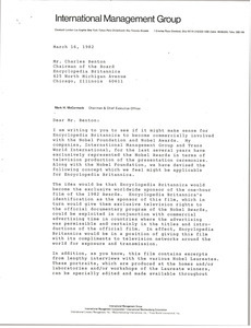 Letter from Mark H. McCormack to Charles Benotn