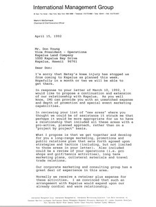 Letter from Mark H. McCormack to Don Young