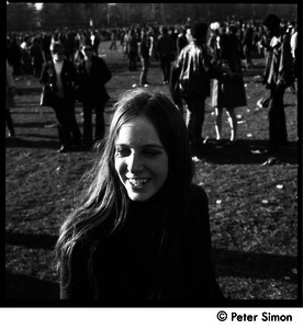 Young woman at the Be-In, Central Park, New York City