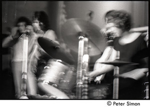 Jeff Beck Group performing at the Boston Tea Party: Rod Stewart (vocals), Jeff Beck (guitar) and Tony Newman (drums)